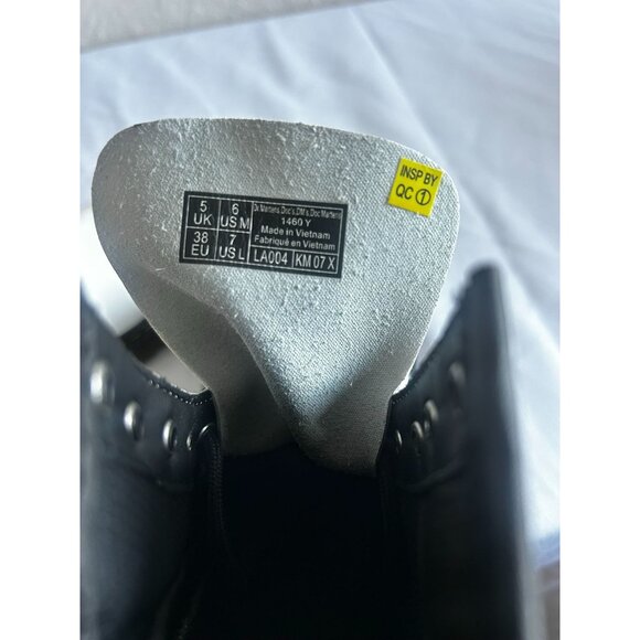 Dr. Martens Jadon Platform Combat Boots Women Sz 5 White Grunge Hiker Lace up - Picture 5 of 11